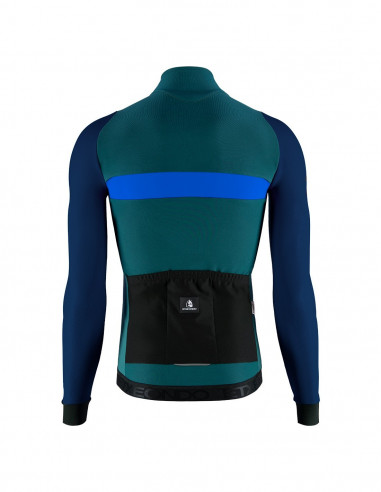 CHAQUETA ETXEONDO MANGA LARGA GOR 76 GORE-TEX WINDSTOPPER VERDE OSCURO/AZUL MARINO